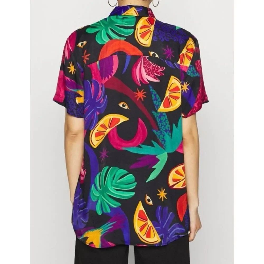 FARM Rio Mystic Jungle Short Sleeve Camp Shirt, relaxed fit, size m - Picture 8 of 8